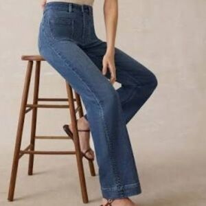 Faherty Blue Flare & Wide Leg Jeans